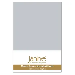 Janine Spannbetttuch Mako-Feinjersey 5007 silber 200x200 cm