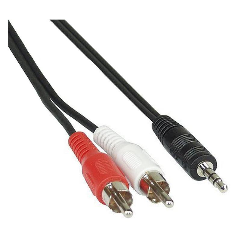 InLine Cinch/Klinke Kabel (1.50 m, AUX Kabel, Cinch Kabel) (89939S)
