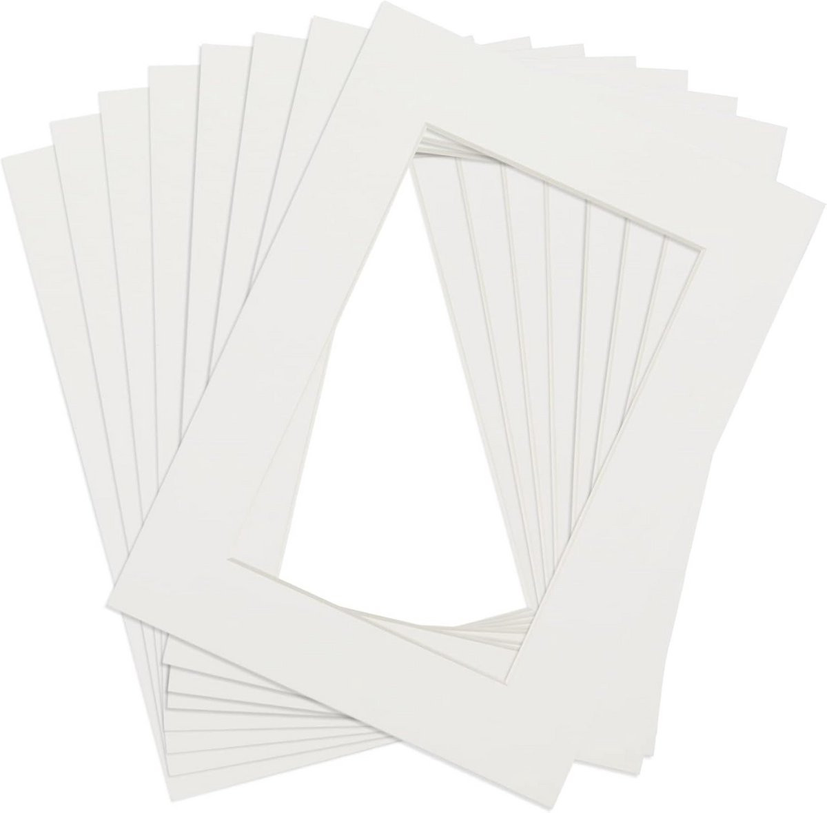 8 Stukken Passe-partout voor Foto's en Kunst, Beige Karton, 20x25 cm