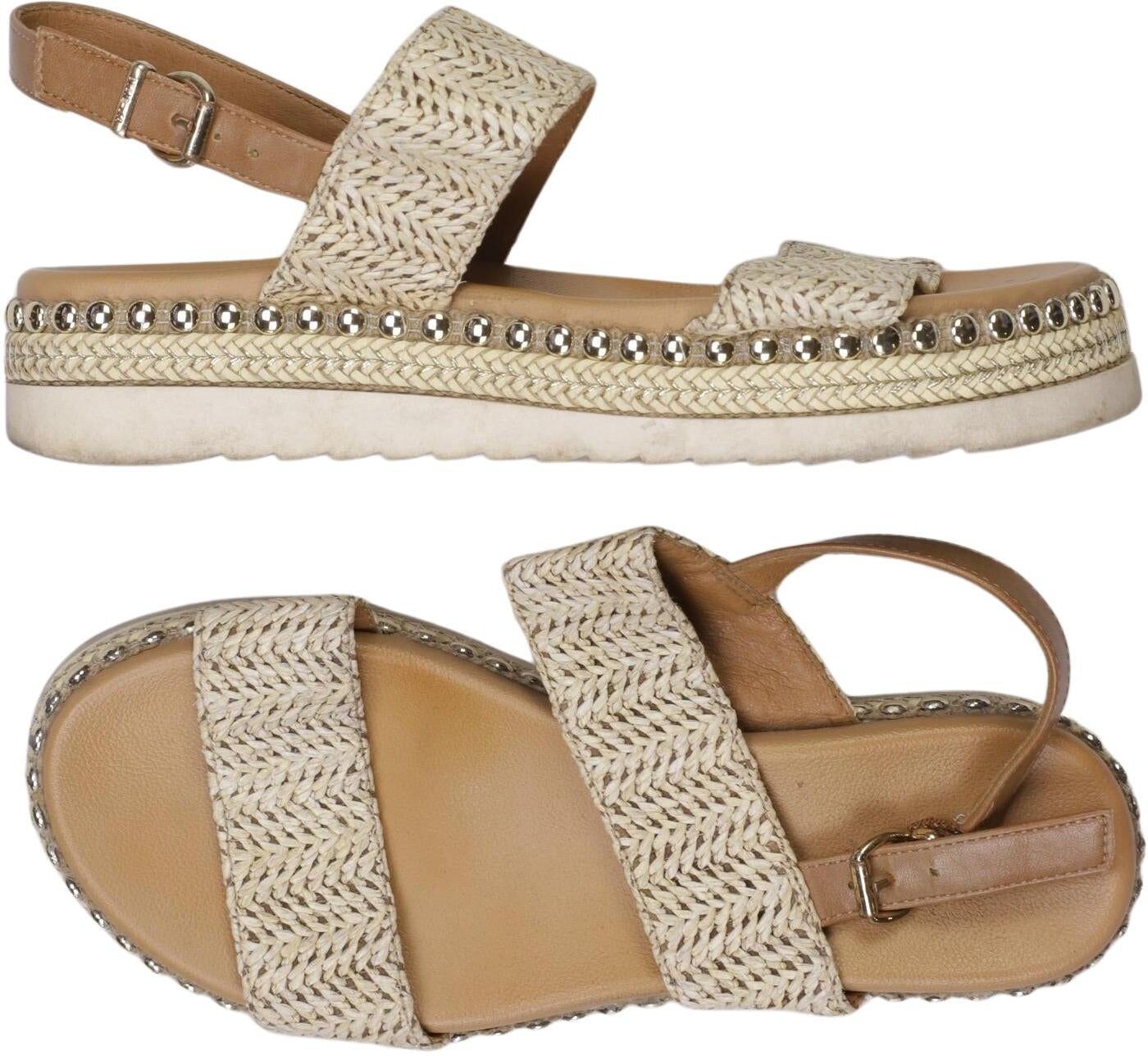 Catwalk Damen Sandalen, Beige, Gr. EU 38, Kunstleder - Second Hand
