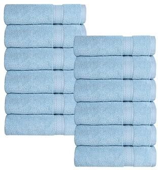 A1 Home Collections Wash Cloth Set, 500 GSM 100% Ring Spun Cotton, Zero Twist, Quick Dry & Highly Absorbent