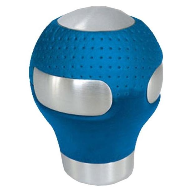 Avant Gearknop rund alu./blå laeder (0251012)