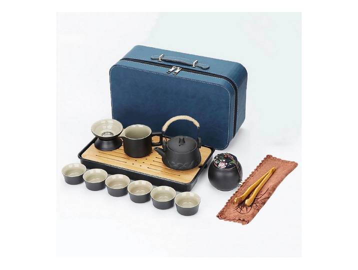 LuxusKollektion Teeservice Chinesische Reise Teekanne mit 6 Tassen, Keramik