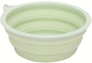 Fusion Finds Portable Collapsible Dog Bowl Hanging Silicone Travel Pet Water Bowl For Outdoor Hiking green