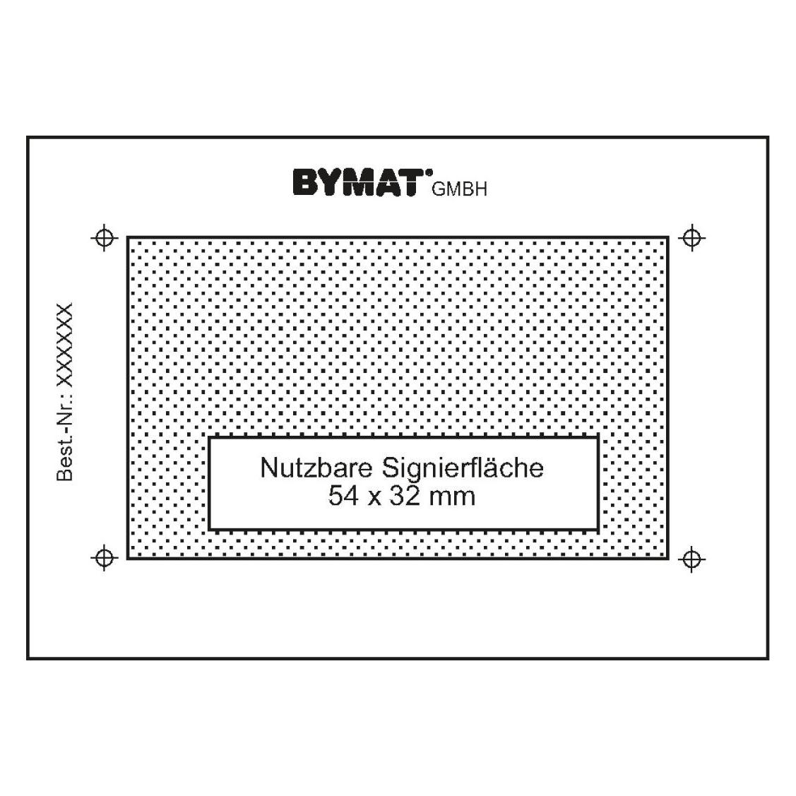 Schweisskraft Langzeitschablone DIN A8, Nutzfläche 54 x 32 mm, Kunststoffrahmen (1231002SB)