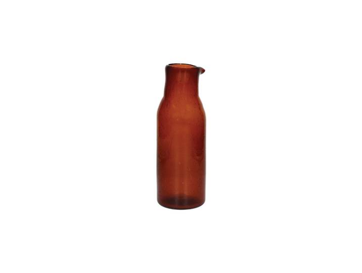 Carafe en verre ambre, soufflée à la bouche, bulles incrustées, 1