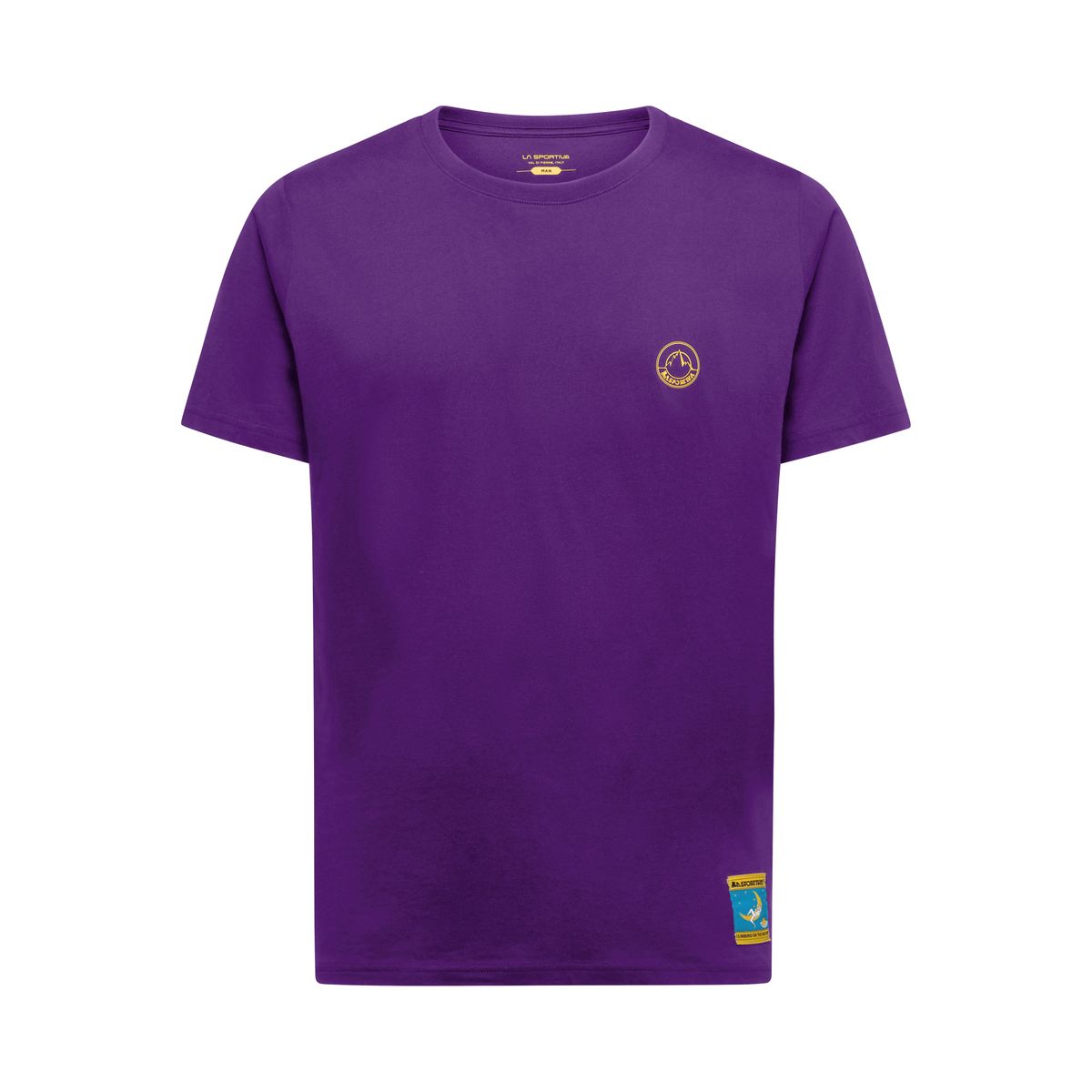 La Sportiva Climbing on The Moon T-shirt Men viola/giallo (U07Y08) S ZACT157U07Y08S