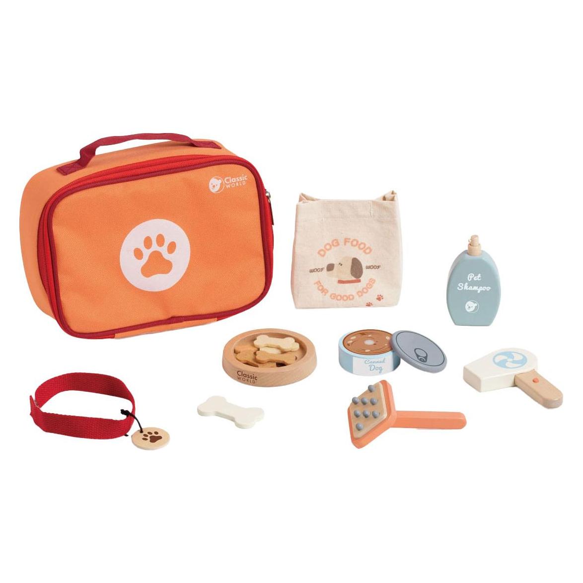 Classic World Tierpflege-Spielset aus Holz in Tasche, 16-teilig (47733854)