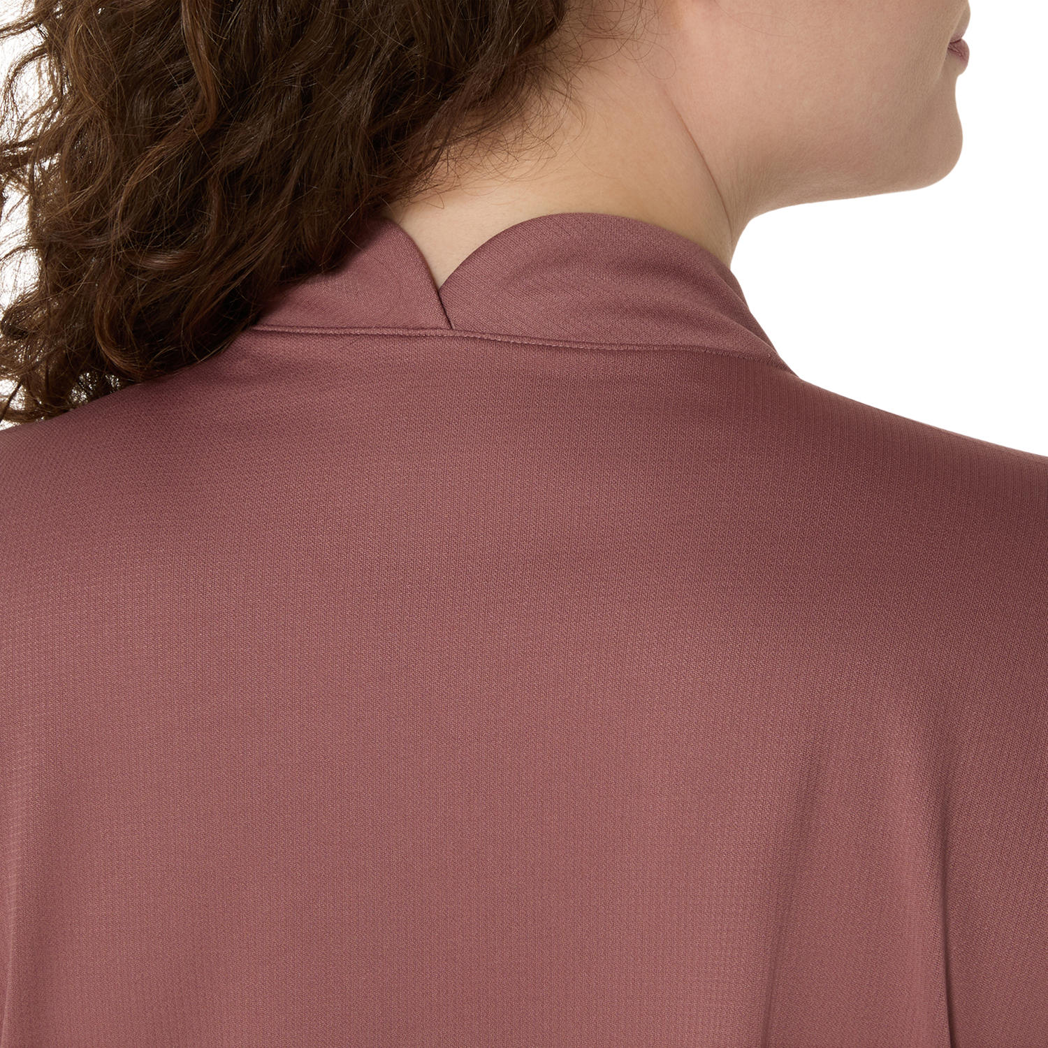 Laufshirt ASICS "ASICS ICON 1/2 ZIP LS TOP", Damen, Gr. XS, rot (rubble rot), Obermaterial: 100% Polyester, Shirts Laufshirt rubble rot XS