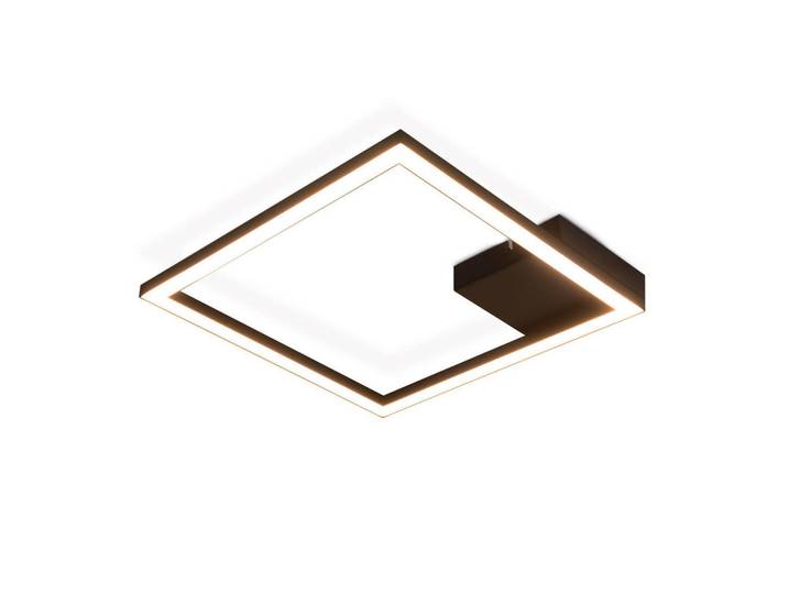 Nettlife Led-Deckenleuchte Franks 29.4/29.4/3.8 cm, Schwarz, Metall, LED integrated, 29.4x3.8x29.4 cm, Lampen & Leuchten, Innenbeleuchtung, Deckenleuchten, Deckenleuchten