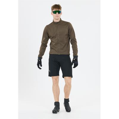 Fahrradjacke ENDURANCE "Titan", Herren, Gr. L, braun (braun, schwarz), 100% Polyester, unifarben, normal, hoch geschlossener Ausschnitt, Jacken Fahrradjacke, mit Quick Dry-Funktion