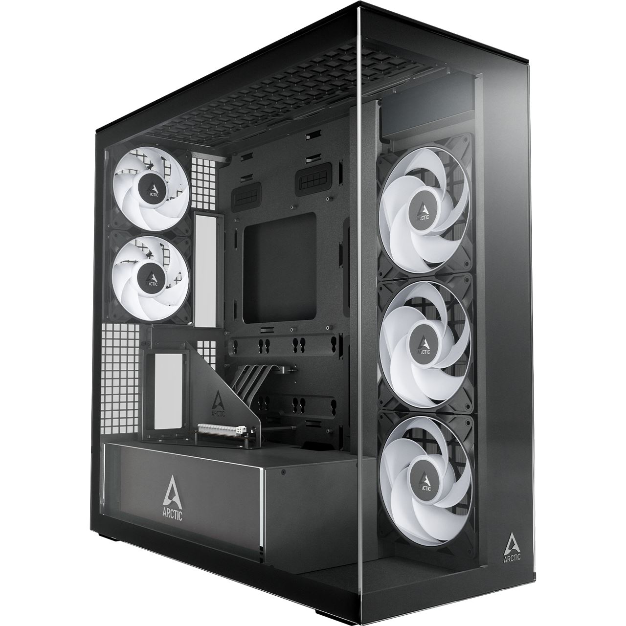 Arctic Xtender VG (schwarz, Tempered Glass x 2, Klar-Glas)