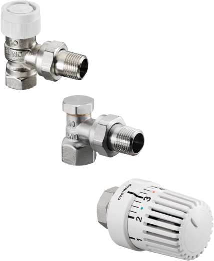 Oventrop thermostatiques Oventrop Uni LH 1683704 DN 15, forme d'angle, avec thermostat