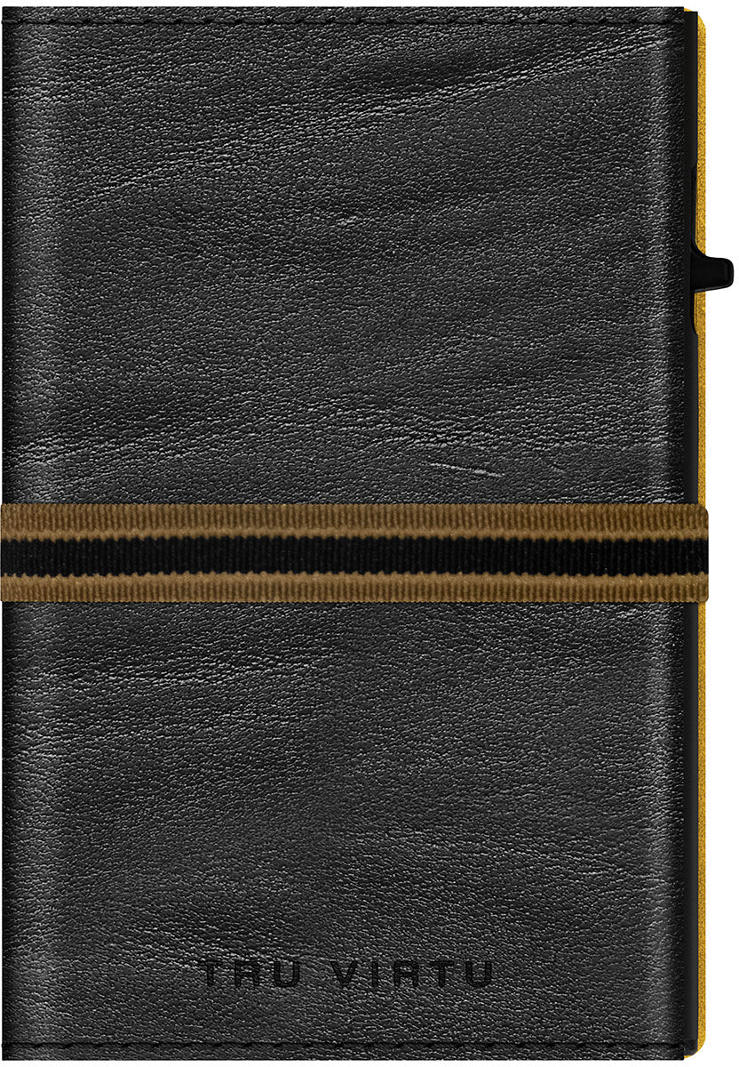 Tru Virtu Click & Slide Strap Cross Wallet Caramba Black RFID
