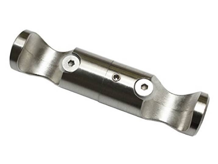 Gardinia 11283 Deckenträger Adapter für Gardinenstangen, Serie Chicago, Durchmesser 20 mm, edelstahloptik