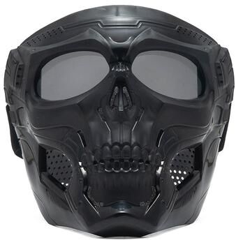 Perfect Picks Market Phantom Skull Motorcycle Face Mask With Tactical Goggles For Riding, Paintball & Outdoor Protection black 4