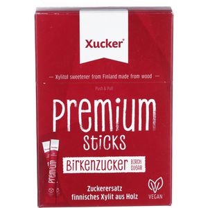 Xucker Zuckersticks Premium Xylit, weißer Zucker, je 4g, Zuckerersatz, 50 Stück