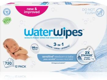 WaterWipes Baby Wipes 12 Pack toalhitas de limpeza para crianças 12x60 un.. Baby Wipes 12 Pack