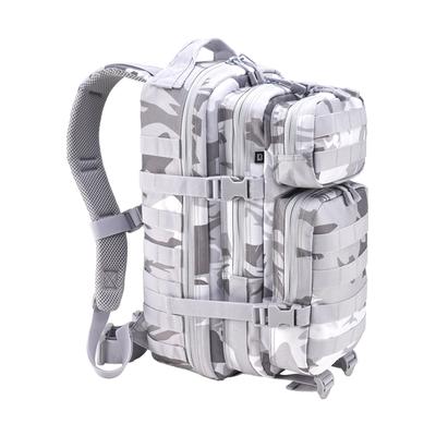 Rucksack BRANDIT "Brandit Herren Medium US Cooper Backpack", Gr. onesize, grau (blizzard camo), Polyester, Rucksäcke Rucksack