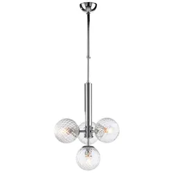 Bonetti Illumina -  Armonia - Aufhängung aus poliertem Chromeisen, 4 Lichter, 110 - Ø32 - BL285-4-CR