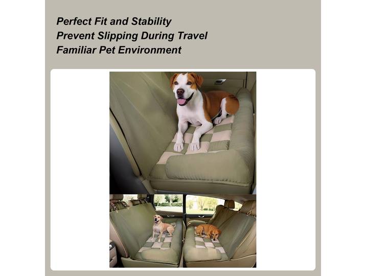 Housse de siège arrière imperméable pour chien, tapis de coussin de siège arrière automobile pour animaux de compagnie, protection de siège de voiture, lit de couchage pour remorque RV