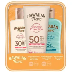 Hawaiian Tropic Leuchtender Schutz Trio Reiseset, Necessaire, Mehrfarbig