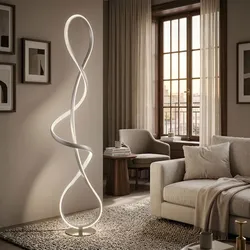 LED Stehleuchte Stehlampe Wohnzimmerlampe Fußschalter Schwarz Metall H 132,5 cm