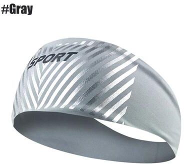 Uplift Picks Absorbent Sports Sweat Headband For Running And Cycling gray