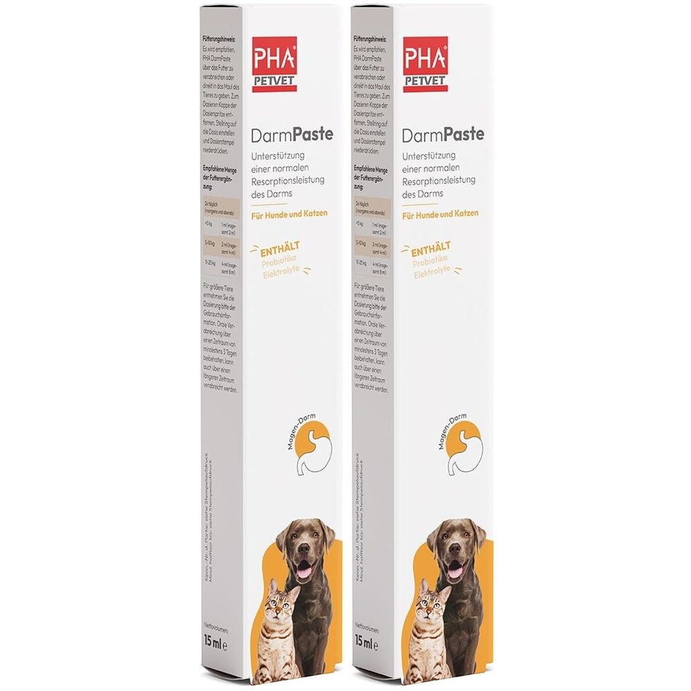 PHA DarmPaste f.Hunde/Katzen 2x 2x15 ml Paste