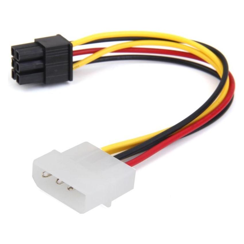 PowerGuard 4-Pin IDE Molex auf 6-Pin Grafikkarten Strom Kabel Adapter (15 cm) (00023059)