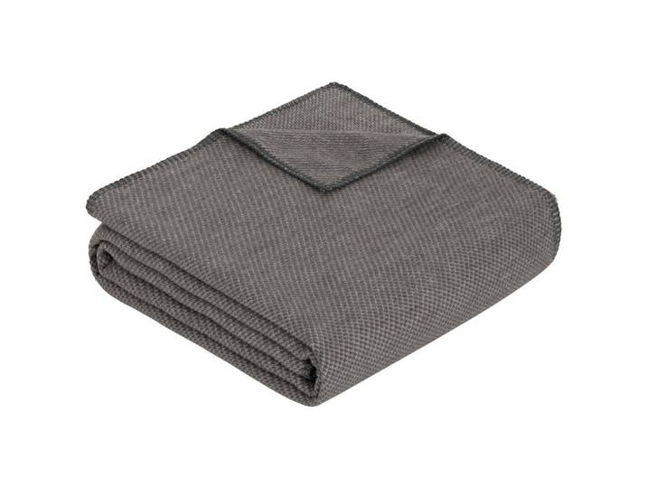 Bio:Vio Wohndecke, Grau, Textil, Uni, 140x200 cm, Textiles Vertrauen - Oeko-Tex®, Gots, Oeko-Tex® Made IN Green, Made in Germany, Kettelrand, pflegeleicht, atmungsaktiv, Heimtextilien, Wohntextilien, Decken, Kuscheldecke