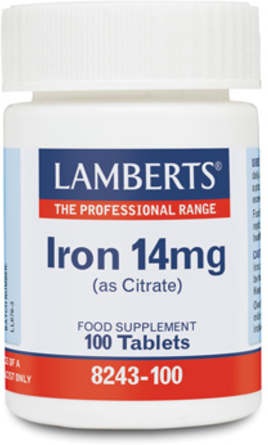 Lamberts Iron 14 mg citrate of higher absorption 100 tablets