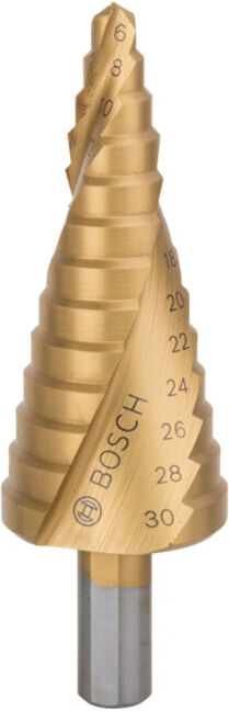Fraise étagée HSS-TiN 6 - 30 mm, 10,0 mm, 93,5 mm ; Bosch (2608587430)