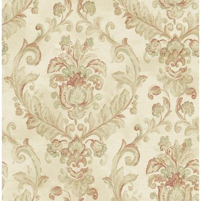 Seabrook Designs Tuileries Damask Unpasted Wallpaper