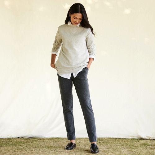 Komfort-Cordhose SPORT KNIT für Damen in Tall-Größe, Damen, size: tall, Grau, Baumwoll-Mischung, by Lands' End