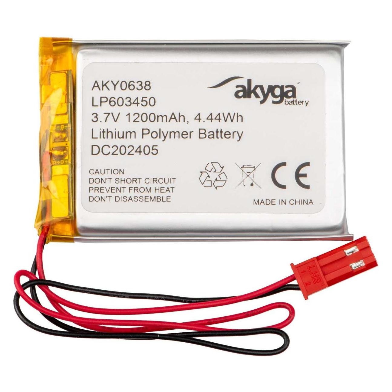 Akyga LP603450 Akkupack x Spezial-Akku LiPo 3.7 V 1200 mAh (1200 mAh, 3.70 V) (AKY0638)