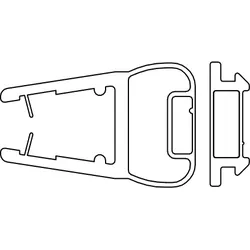 HSK Ersatzteile Magnetprofil 180° für Magnetaufnahmeprofil, Transparent, E100056-6-2-99 E100056-6-2-99