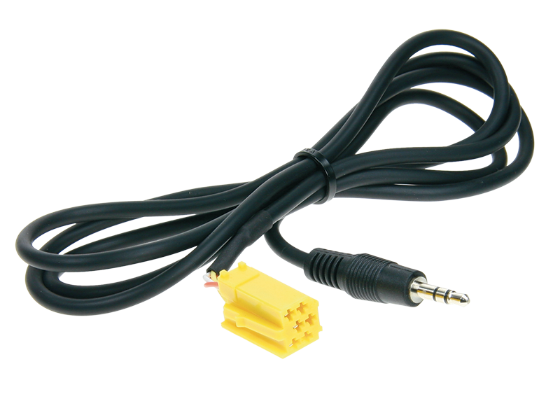 ACV Klinkenstecker 3.5mm Stereo auf Mini-ISO (gelb) 1.25m