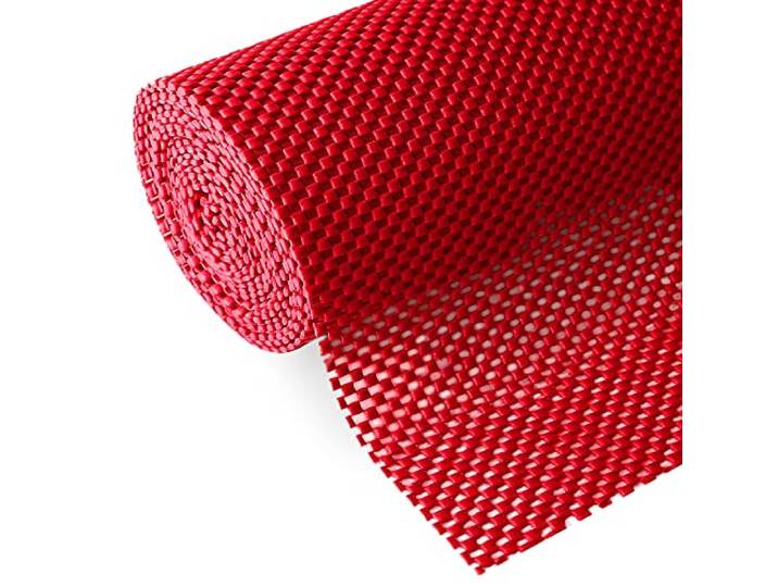 Tonw's Regal- und Schubladeneinlage, Nicht klebend, rutschfest und griffig, langlebig, saubere Unterlage, volle Größe, 30.5 cm x 60 m, für Schubladen, Regale, Schränke, Lagerung, Küche, Geschirr, rot