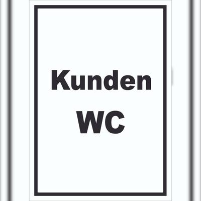 HB-Druck Kunden WC Schild mit Text Toilette hochkant A4 (210x297mm)