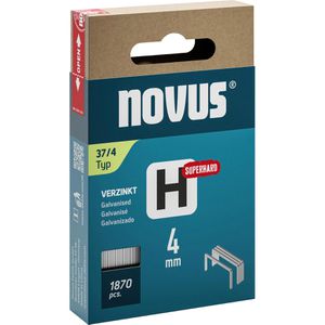 Novus-Tools Tackerklammern 37/4 superhart, 4mm, Feindrahtklammern, Typ 37 H, 1870 Stück