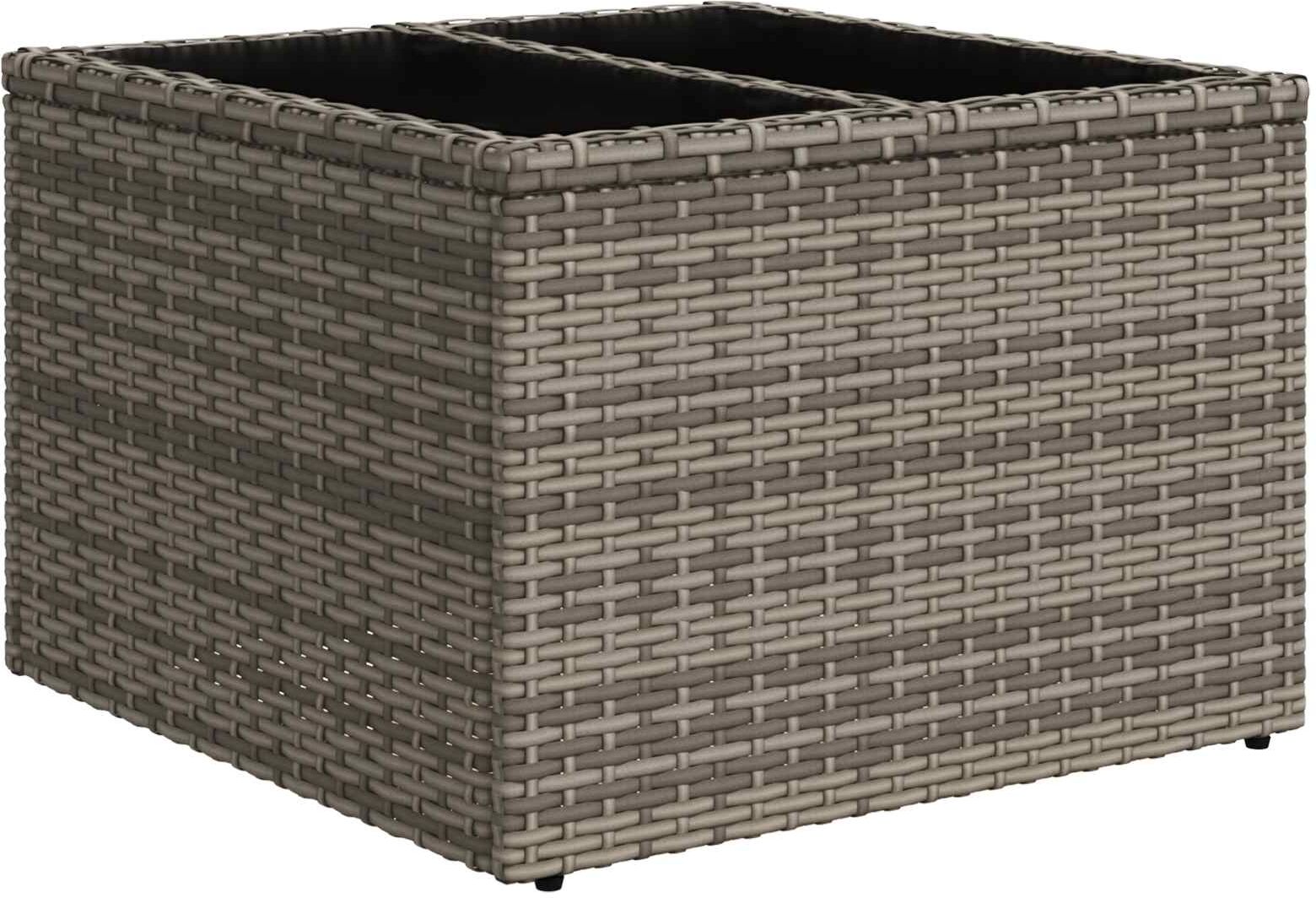 vidaXL Ensemble de Canapés avec coussin avec stockage Gris polyrotin