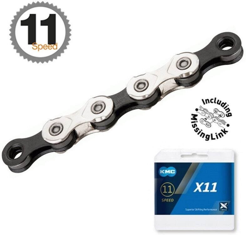 KMC Catena  X11-93 118 maglie nero-silver