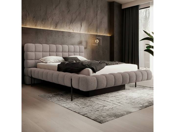 Lit coffre 160x200 sommier inclus Ezio Gris