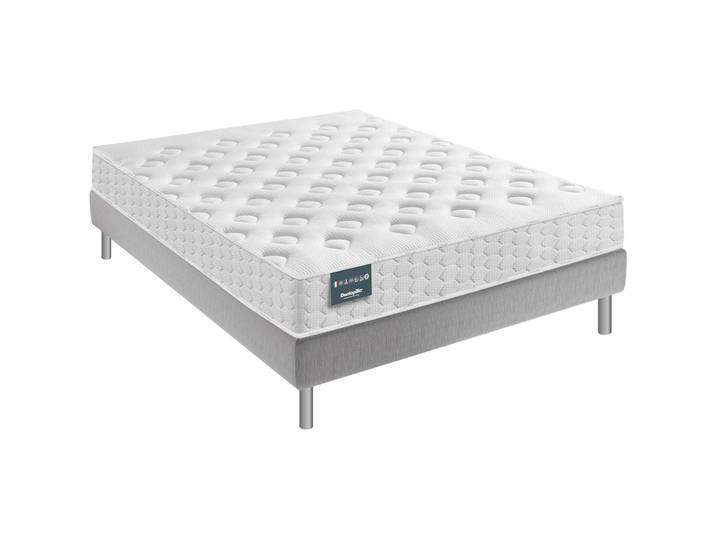 Ensemble Dunlopillo mousse mémoire Aérial® 21 cm NARCISSE, matelas, sommier, pieds 140x190