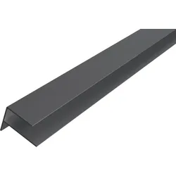 Fiberdeck WEO35-60 Alu Cladding F-Profil Ebony Black L-300cm 65x80mm RAL9005