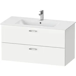 Duravit XBase Waschtischunterbau wandhängend B:100 cm mit 2 Schubkästen, XB612201818, Farbe: Weiß Matt Dekor