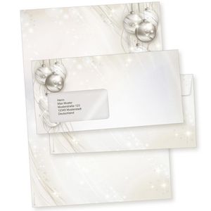 tatmotive Weihnachtsbriefpapier Elegance, A4, 90 g/m², 100 Blatt + 100 Umschläge