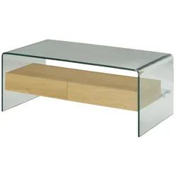 Couchtisch  Tessera , transparent/klar , Maße (cm): B: 55 H: 42