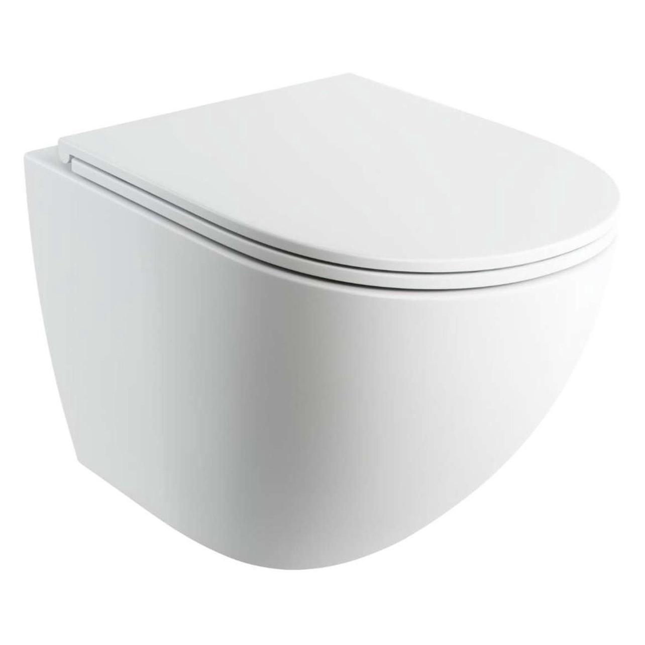Omnires ottawa comfort - hangend toilet met wc bril softclose, rimless, mat wit (54363757)